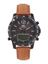 Herren-Funk-Solar-Chronograph Meister Anker Braun