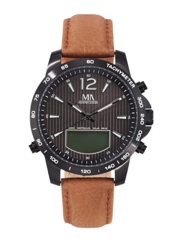 Herren-Funk-Solar-Chronograph Meister Anker Braun