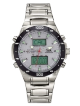Herren-Funk-Solar-Uhr Chronograph Meister Anker Silberfarben