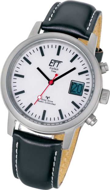 Eco Tech Time (ETT) EGS-11185-11L | Herren-Armbanduhr | Analog |  Funk-Solaruhr (RADIO CONTROLLED & SOLAR DRIVE)