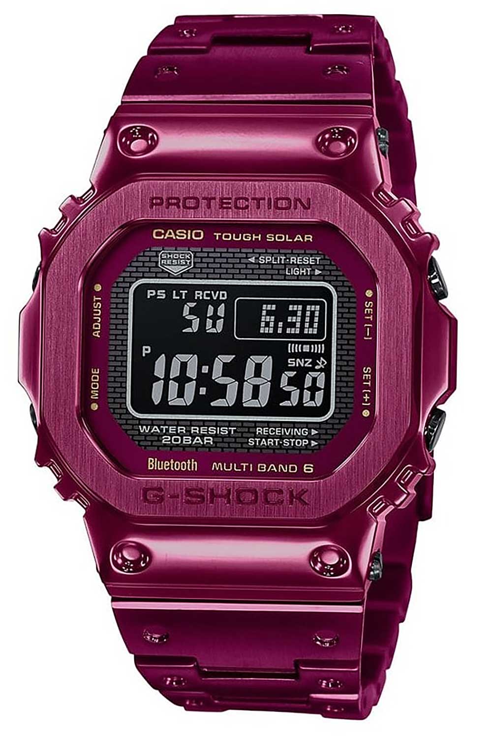 Casio GMW-B5000RD-4ER G-Shock Limited Funk-Solar Herrenuhr Dunkelrot