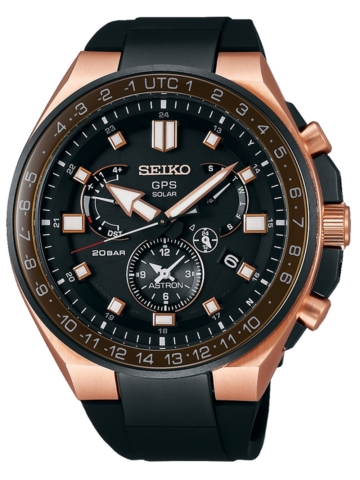 SEIKO ASTRON SSE170J1 Executive Sports schwarz bronze Herren Chronograph Analog GPS Solaruhr Kaliber 8X53